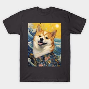 Happy Shiba Inu on The Beach T-Shirt